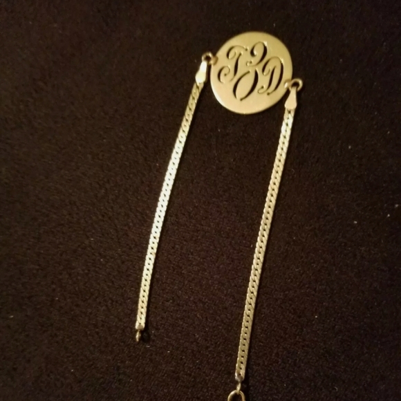 ***SOLD***14kt Solid Gold T and D Initial Bracelet - Picture 1 of 10